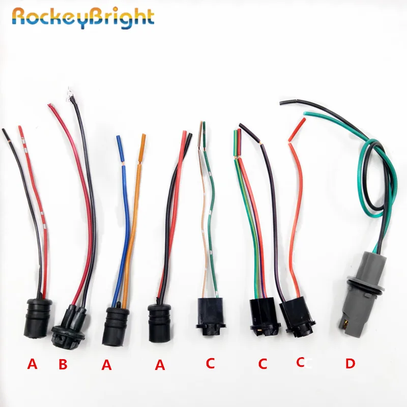 Rockeybright 2-4 шт. T10 W5W светодиодный держатель лампы Кабель-розетка T10 194 светодиодный интерьерная Лампа адаптер разъем провода жгут разъем
