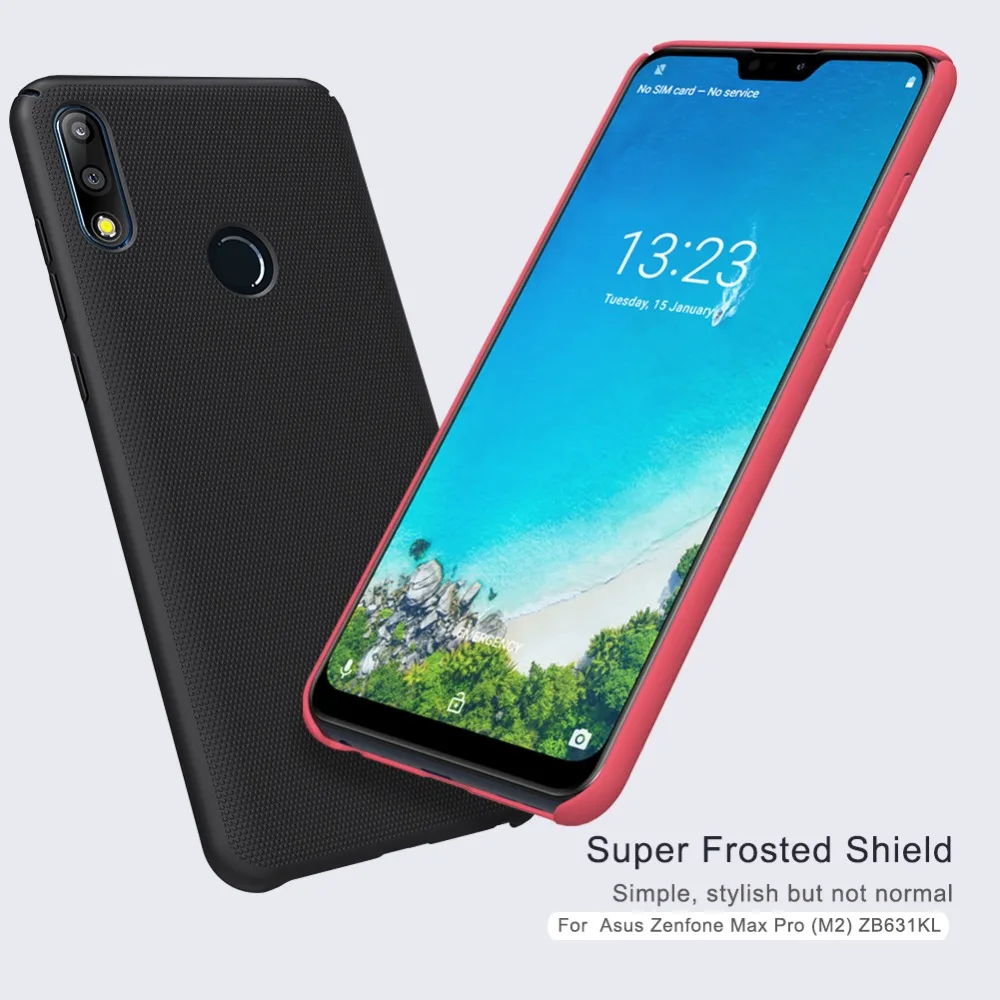 Zenfone Max Pro M2 ZB631KL Nillkin Super Frosted Shield Hard Back Cover Case for Asus Nilkin Phone &amp Gift |