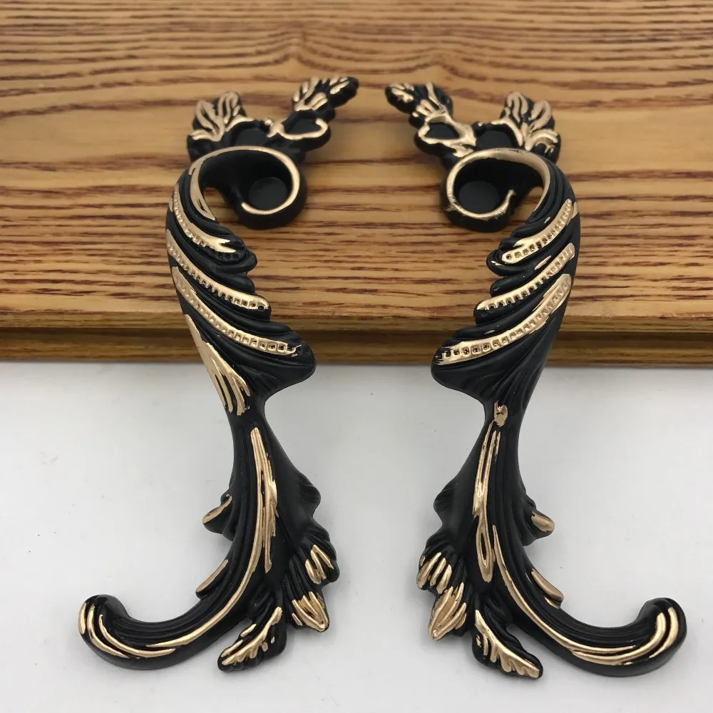 Новое поступление 96 мм антикварная ручка ящика уникальные ручки для шкафа черные