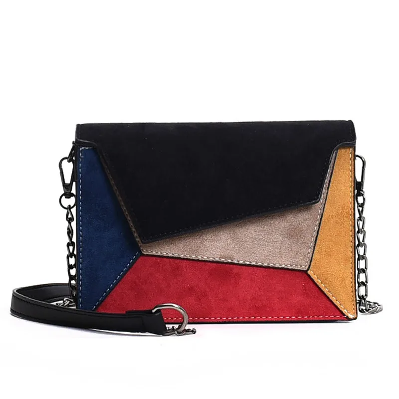 

Ladies Small Patchwork Crossbody Bags Handbags Women Famous Brands PU Leather Flap Envelope Messenger Shoulder Bag Sac A Main