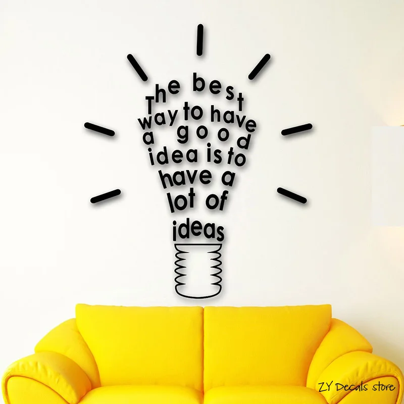Inspire Idea для сообщений наклейки на стену наклейка с цитатами офисной комнаты
