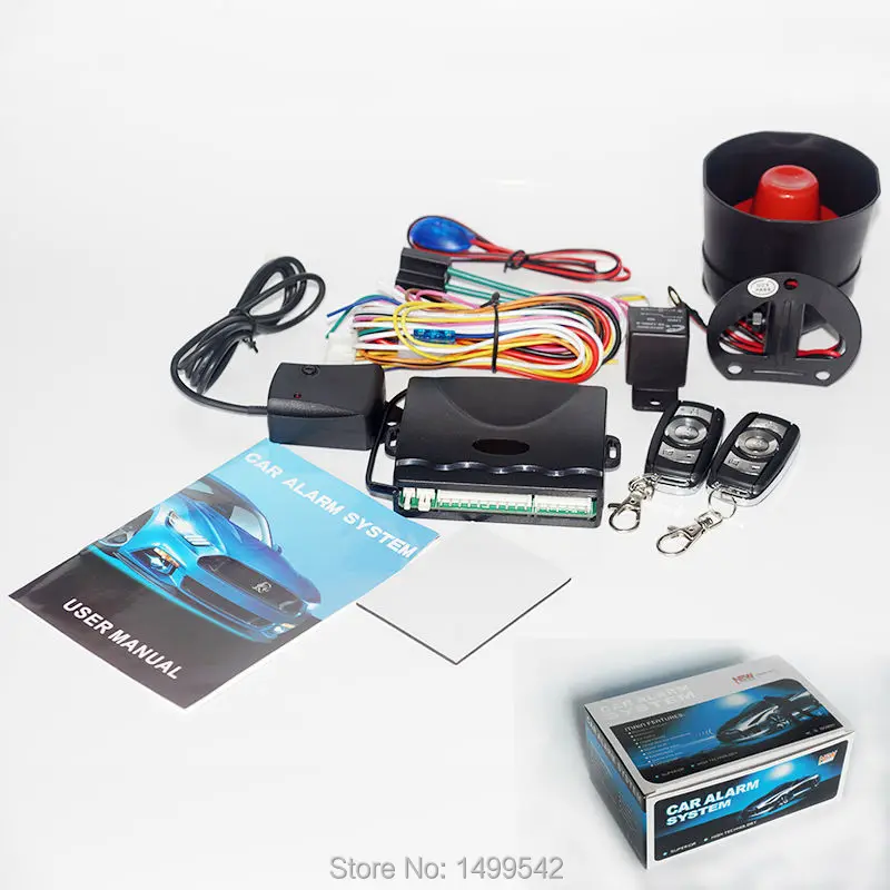 2016 Универсальная автомобильная сигнализация 12 В односторонняя охранная для
