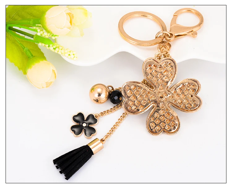 EASYA Love Clover креативный подарок брелок для ключей из сплава Стразы брелок сумка Подвеска Женский брелок для сумки автомобильные аксессуары маленький подарок