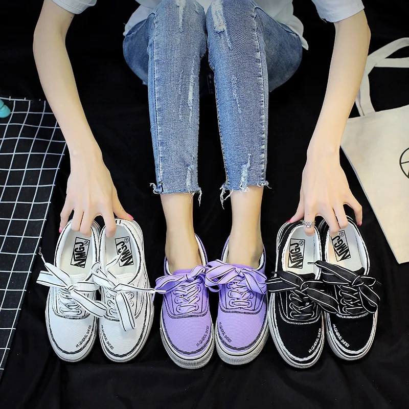 2018 Новинка парусиновая обувь повседневная в Корейском стиле. | Обувь