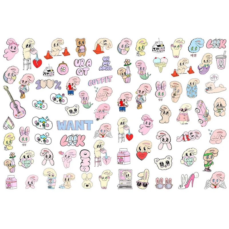 1 шт. Kawaii розовый кролик милая Канцелярия Post It notebook Sketchbook молочный планировщик