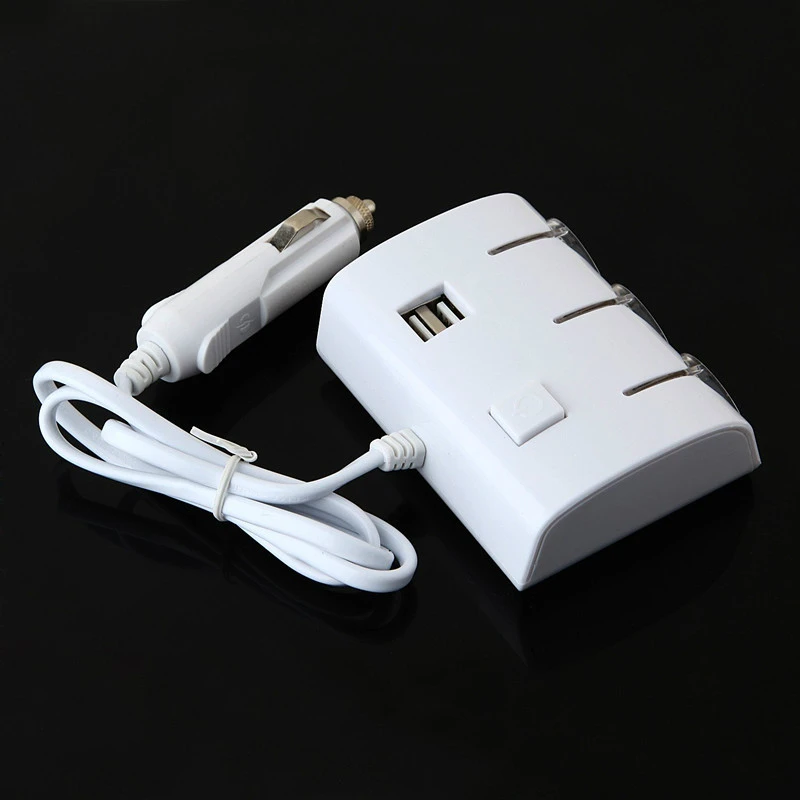 Onever двумя портами USB и три прикуривателя зарядное устройство 12 В автомобиля