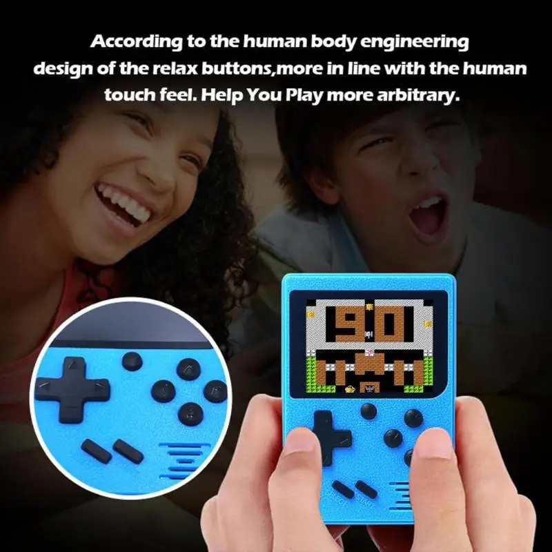 Портативная мини-игровая консоль, портативный игровой плеер, 8 бит, видео игровая консоль, встроенные 129 игр, цветной ЖК-экран, детский игровой плеер
