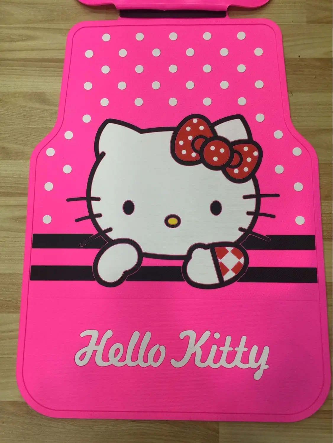 Брендовые модные милые латексные универсальные автомобильные коврики Hello kitty, подходят для всей модели автомобиля