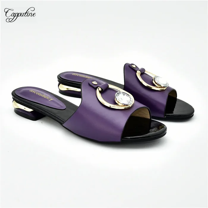 

Amazing lower heel African lady slip-on pumps fashion shoes with stones 10227-19 in pink, heel height 3cm