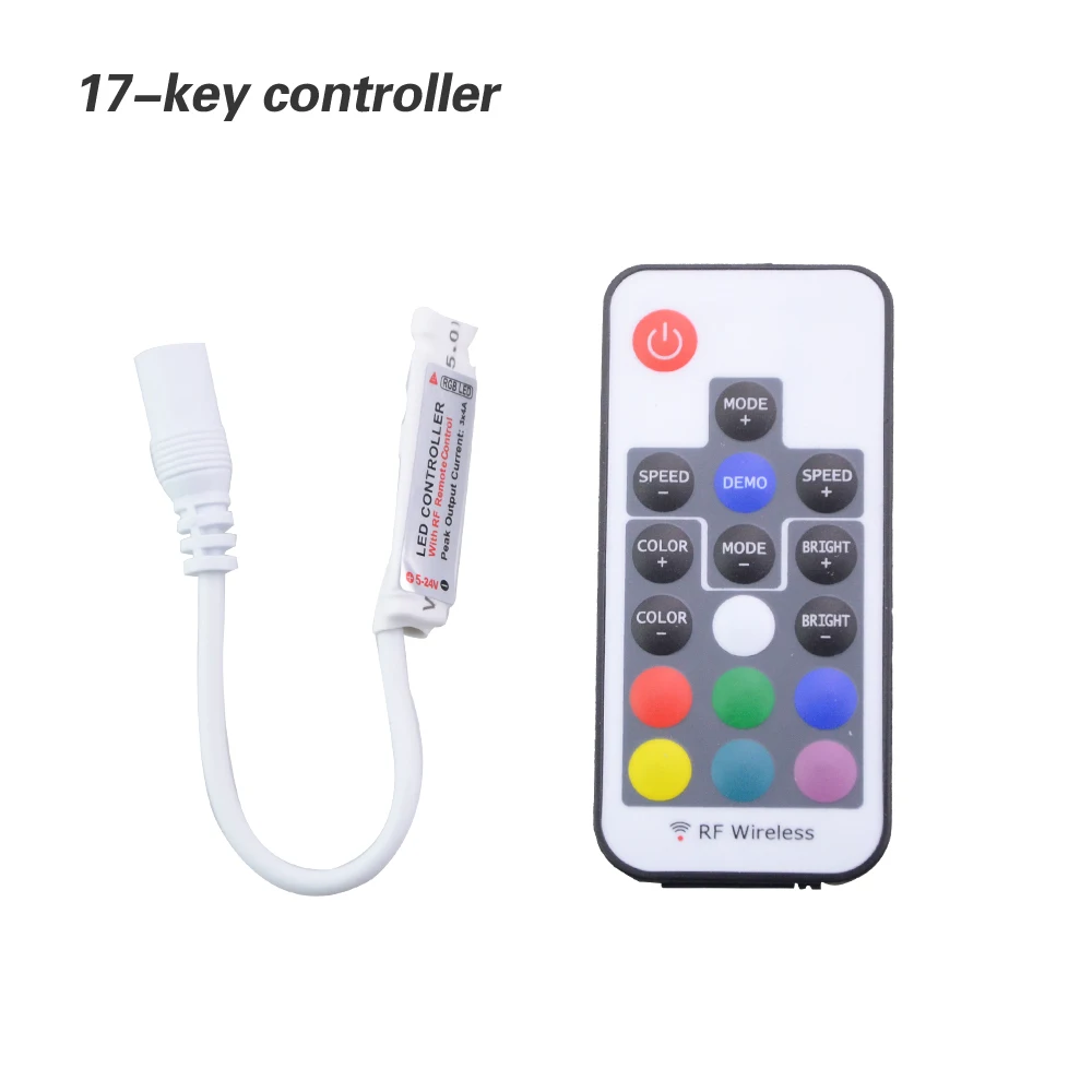 Аксессуары для осветительных лент 10Key 17Key 20Key Led контроллер Диммер 24Key 44Key 5050 5630 3528