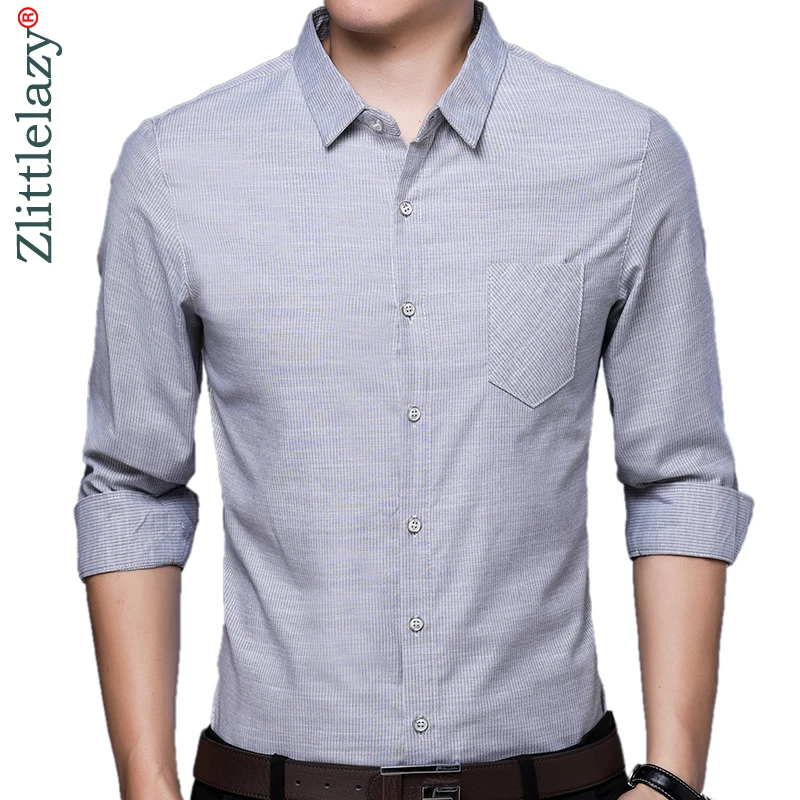 2019 social длинный рукав полосатые дизайнерские рубашки для мужчин slim fit модная