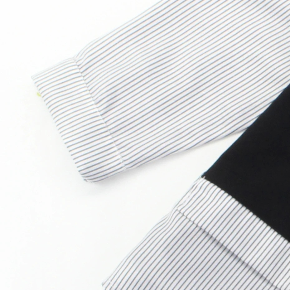 Блузки для девочек Лоскутные рубашки одежда топы детей-подростков полосатая