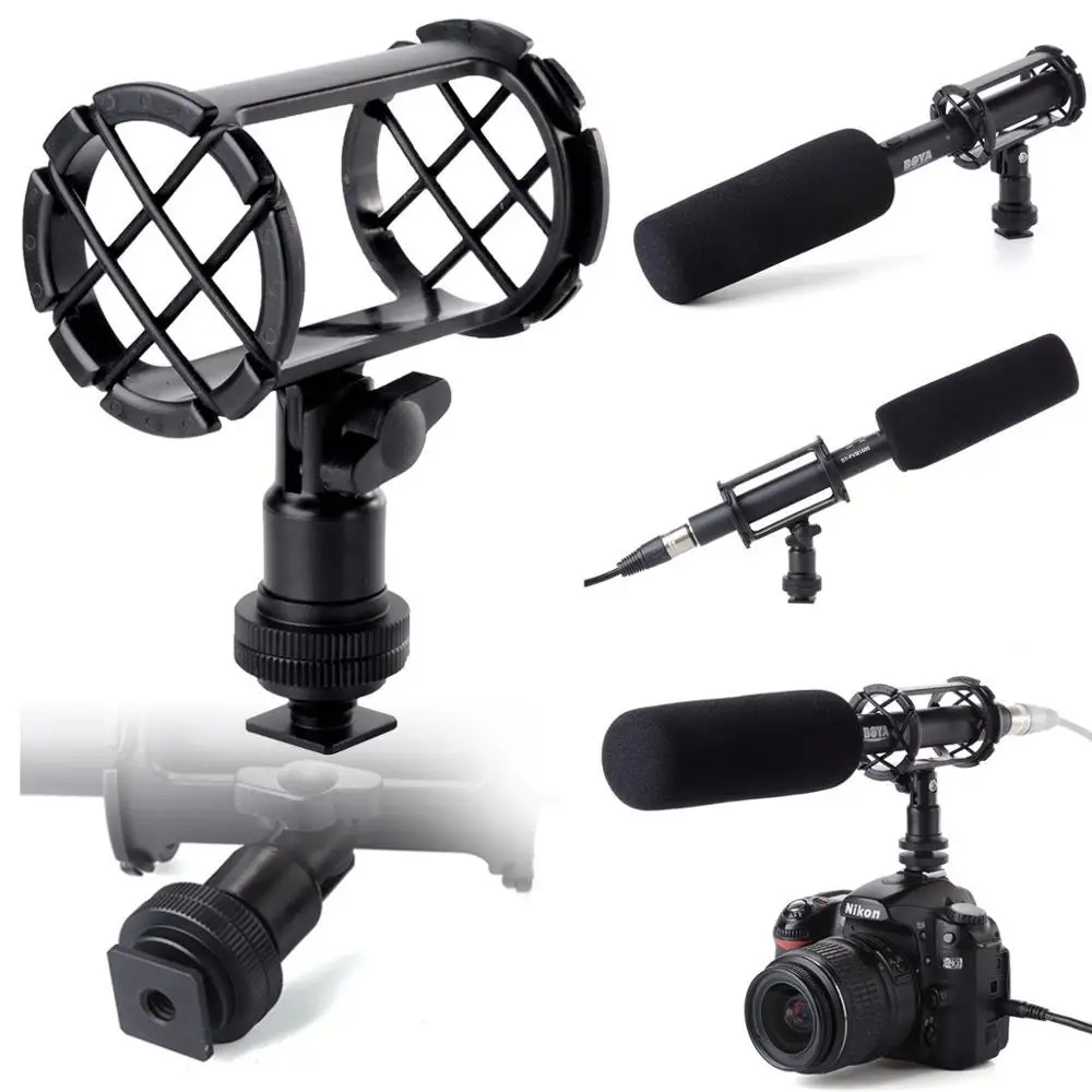 BOYA крепление для микрофона кронштейны Shockmount уменьшить встряхивая GoPro зум