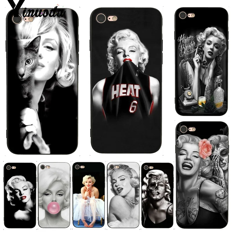 Yinuoda For iphone 7 6 X Case Marilyn Monroe Lovely Soft Silicon Phone Accessories for iPhone 6S 8 Plus 5 5S SE 5C | Мобильные