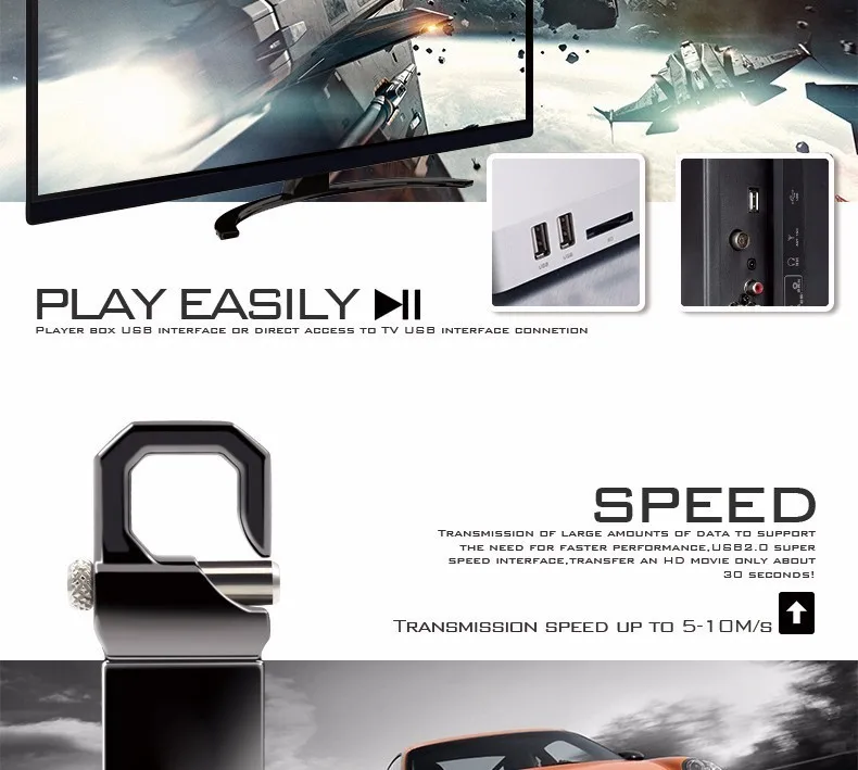 New USB Flash Drive 32GB 64GB Metal High Speed USB Stick Pendrive 128GB 8GB Real Capacity Pen Drive 16GB USB Flash