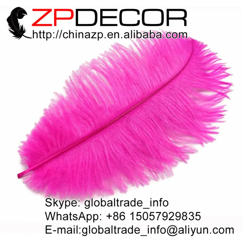 

ZPDECOR 100 шт./лот 25-30 см (10-12 дюймов) ручной выбор высокого качества красивые ярко-розовые окрашенные страусиные перья для украшения