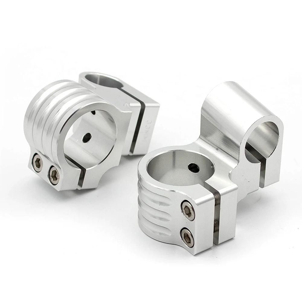 Серебряный 22 мм CNC Raiser Руль клип на руль для мотоциклов клип на головках зажим вилка 31 мм-54 мм 33 мм 35 мм 36 мм 41 мм 43 мм 51 мм