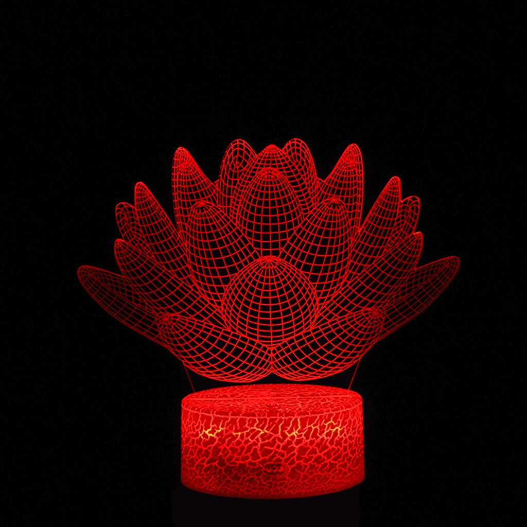 СВЕТОДИОДНЫЙ 3D USB подсвечивающая лампа Оптическая иллюзия настольная ночник с 7 изменением цвета с пультом дистанционного управления домашний декор детский подарок D#3