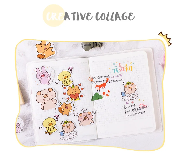 45 шт./лот домашних животных коллекция мини декоративные Kawaii милая коробочка наклейки комплект Скрапбукинг хлопья журнал стационарные деко