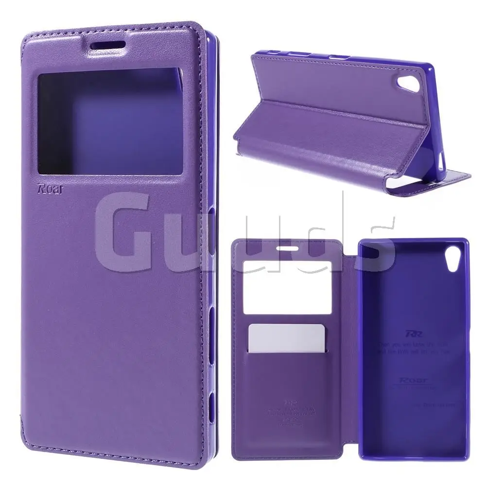 Purple Для sony Xperia Z5 Премиум кожаный чехол рев Корея благородный вид кожа флип чехол для sony Xperia Z5 премиум - Цвет: Purple