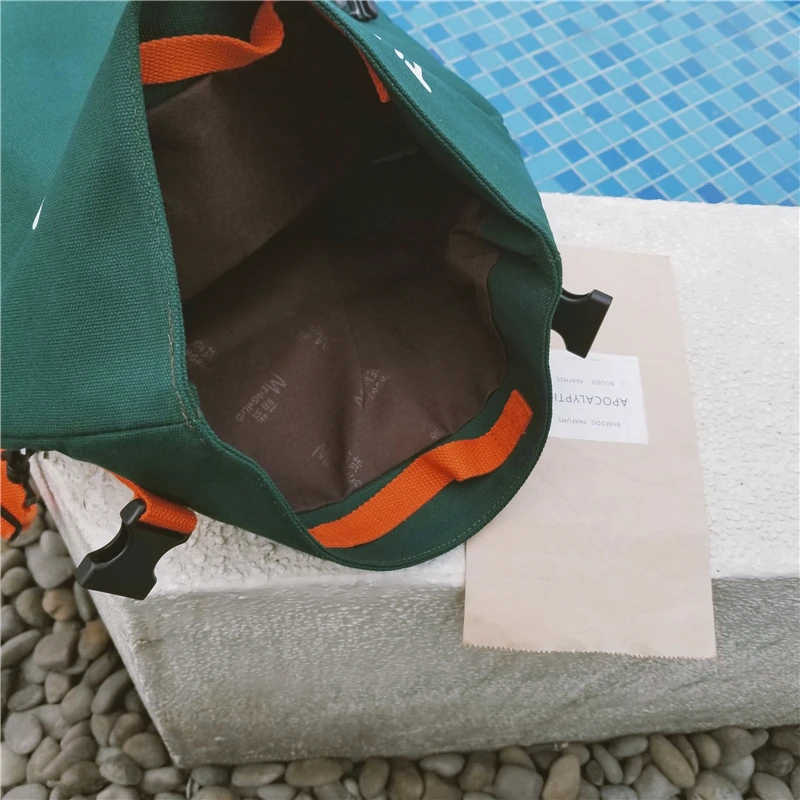 Menghuo одежда высшего качества для женщин Холст Рюкзак Bookbag женский двойного
