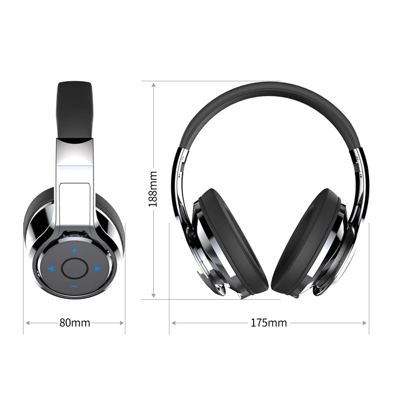 Складные беспроводные Bluetooth наушники гарнитура 3D бас стерео с микрофоном для компьютера Xiaomi Phone fone de ouvido