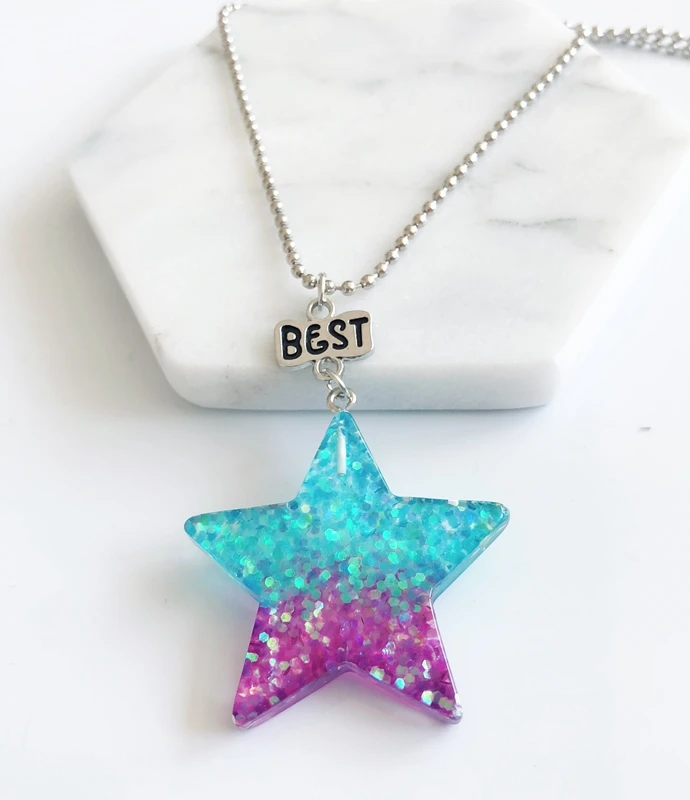 2 шт./компл. подвеска Best Friends звезда луна ожерелье стерео имитация креативное BFF