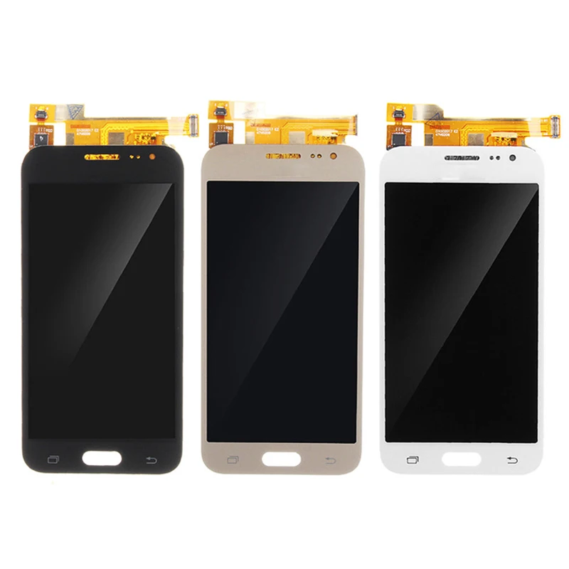 10 шт. ЖК-дисплей Дисплей для samsung Galaxy J2 J200 J200F J200H SM-J200FN кодирующий преобразователь сенсорного экрана в сборе Регулируемый Яркость