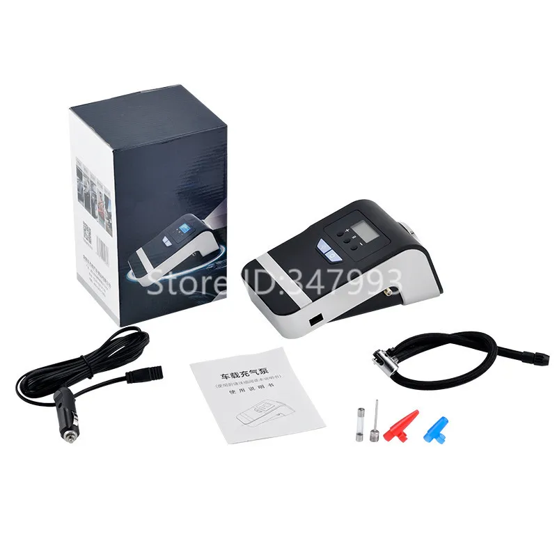 

HF3627 LED Light Digital Pre-set Portable 12V 260PSI Car Tire Inflator Mini Digital Compressor Auto Stop Car air compressor