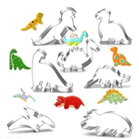 new dinosaur cookie cutter stainless steel cut candy biscuit mold cooking tools jurassic theme metal cutters mould cookie mold
