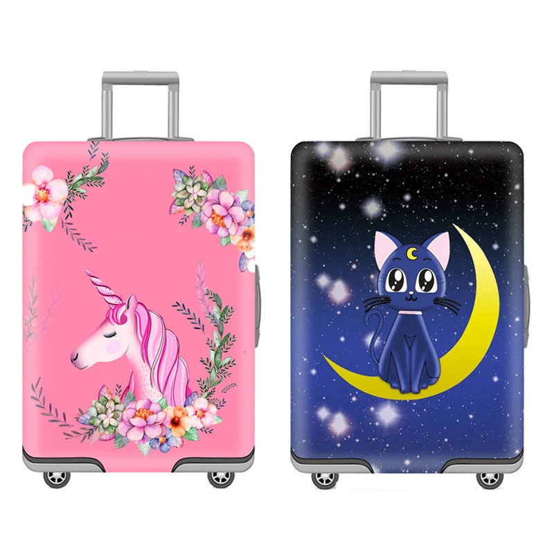 Чехол для чемодана с мультяшным животным путешествий 18 32 дюймов Эластичный