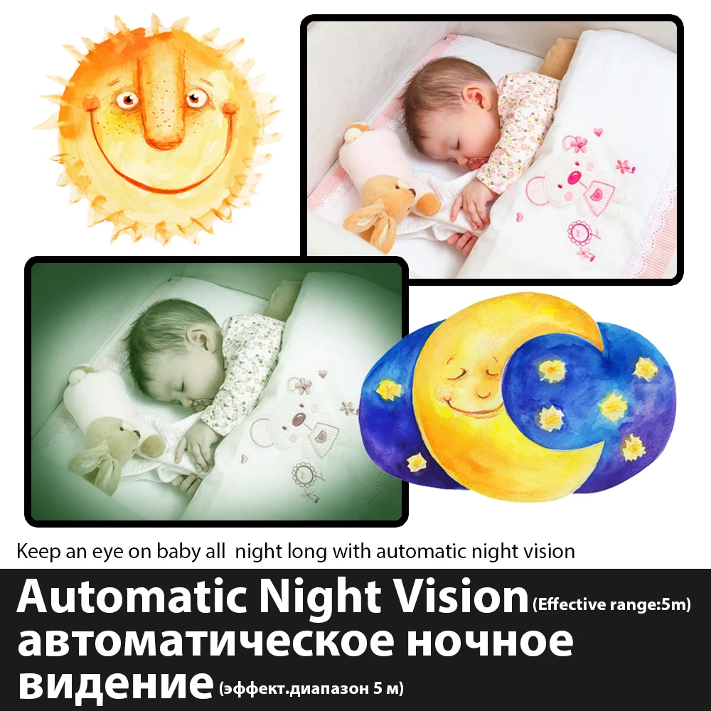 3,2 дюймовый радионяня vb603 bebe lloron mini baba eletronica IR ночное видение 2 способа разговора колыбельные датчик температуры vigilabebes