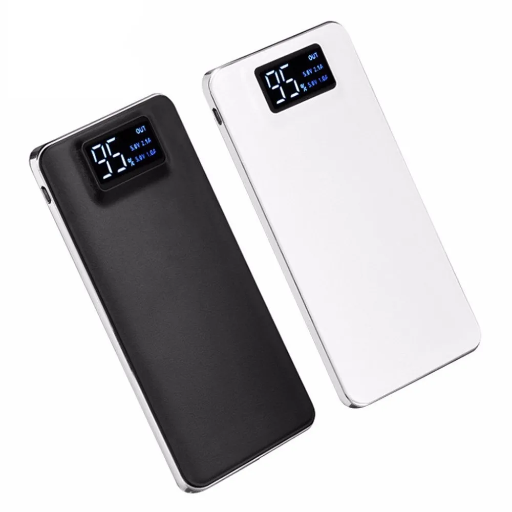 Ультра тонкий внешний аккумулятор большой емкости 10000 мАч двойной USB цифровой