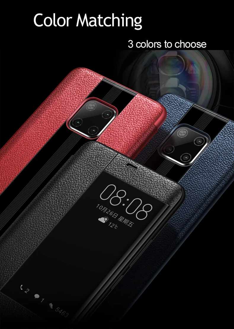 Huawei mate 20 кожаный чехол Vpower Роскошный кожаный флип-чехол s для huawei mate 20 Pro/mate 20 X/mate 20 RS чехлы для телефонов