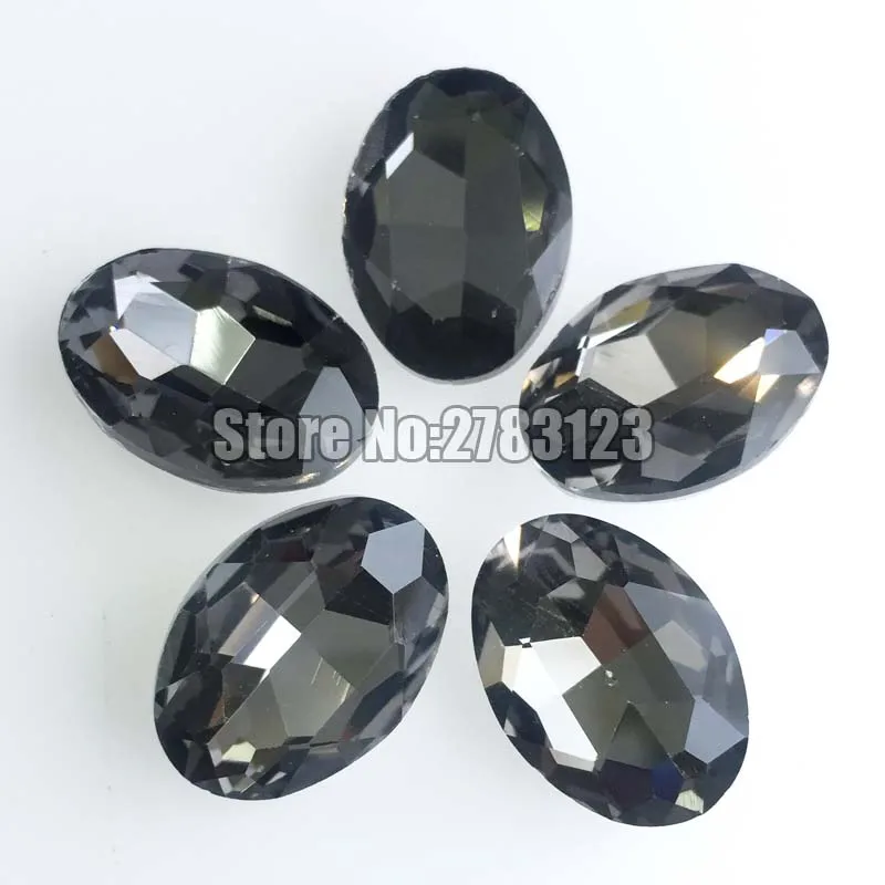 Бесплатная доставка хорошее качество AAA + стеклянные серые овальные формы