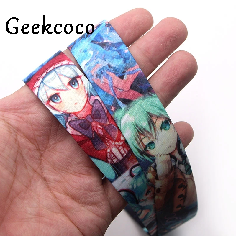 Hatsune Мику мультфильм брелок аксессуары для безопасности, защиты мобильного телефона держатель удостоверения личности ключи ремни шеи ремешок камеры J0267