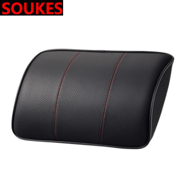 NEW Leather Car Pillow Neck Pillow Headrest Car Accessories For Volvo S60 V70 XC90 Subaru Forester Peugeot 307 206 308 407