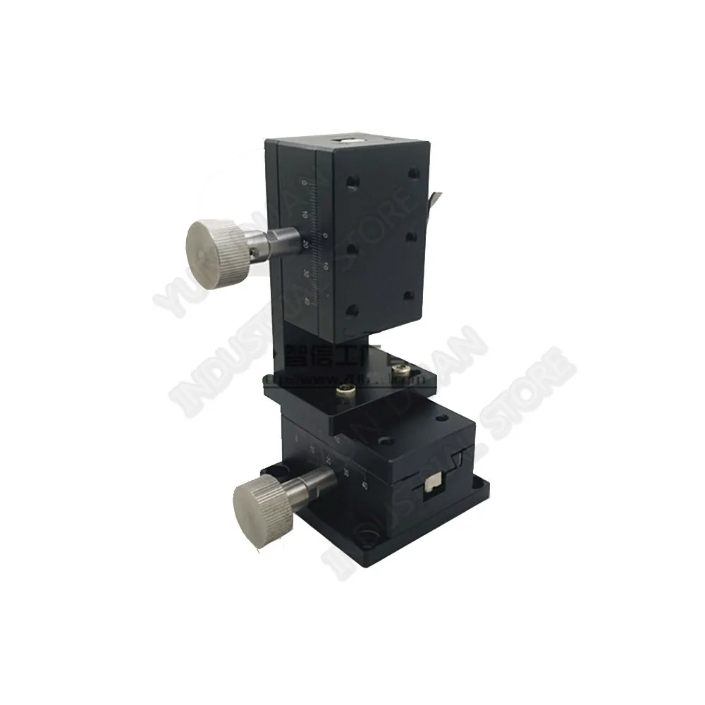 

XZ Axis 40*60mm Manual Displacement Trimming Platform Fine Tuning Sliding Table Lift Dovetail Guide Rack optics Lab 15MM Stroke