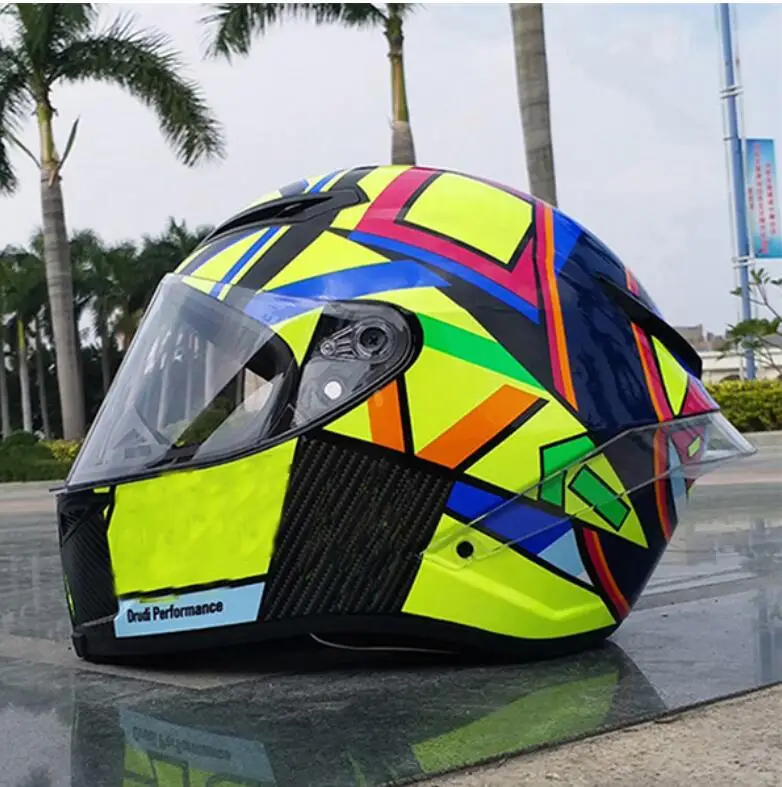 Мужской мотоциклетный шлем dql на четыре сезона крутой с хвостовым мотором Зимний