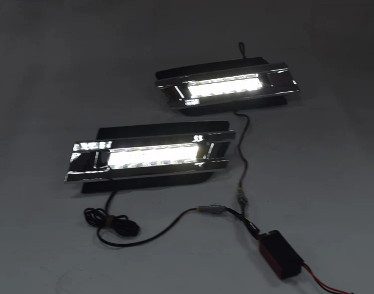QINYI 1 комплект для Mercedes Benz X164 GL320 GL350 GL450 2006 2007 2009 светодиодный DRL дневные ходовые огни с ABS противотуманных фар Крышка