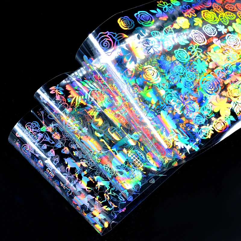 Tignish 8 Sheets/Lot Shimmer Laser Nail Art Transfer Foil Starry Sky Sticker Glitter Paper Manicure Stickers Decoration Tools | Красота и