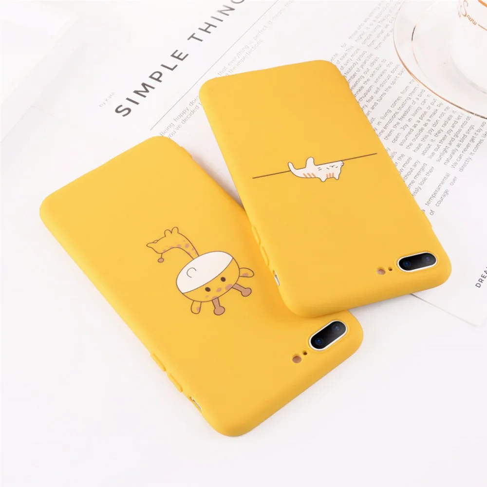 Забавный мультфильм Жираф чехол для телефона iPhone 7 8 Plus ТПУ силиконовый X XR XS Max 6 S