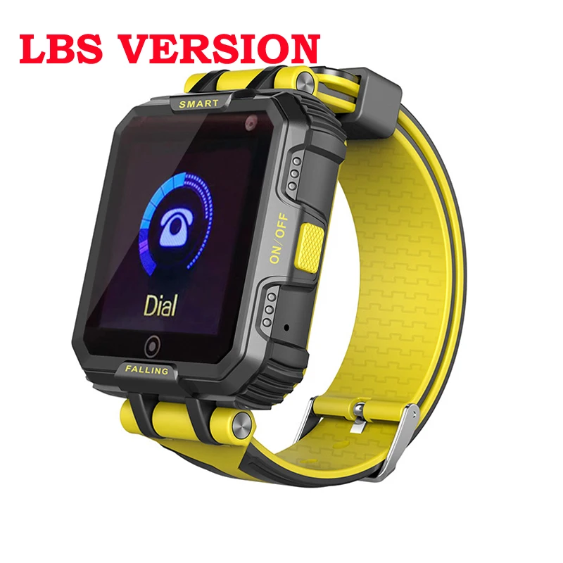 Yellow LBS Version IP67 водонепроницаемый смарт gps wifi трекер локатор дети ребенок SOS Вызов удаленный монитор камера сигнализация Sim Смарт часы наручные часы - Цвет: Yellow LBS Version
