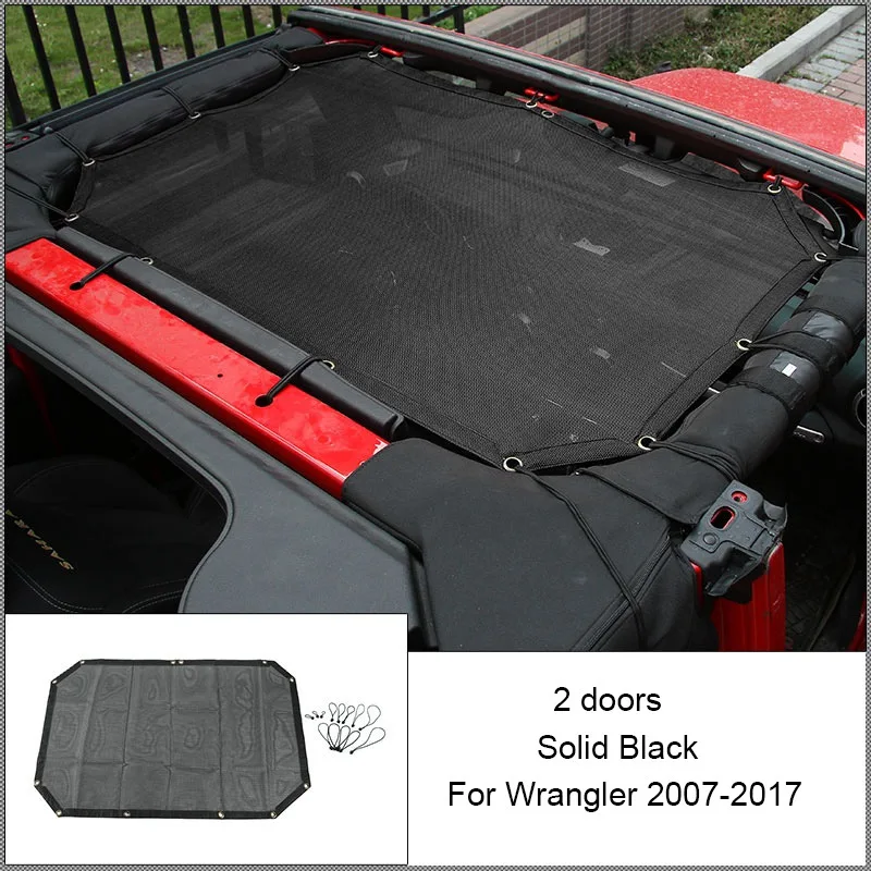 Белый BAWA Солнцезащитная сетка Верхняя Крышка для Jeep Wrangler JK JKU 2007- УФ Защита от солнца 2 двери 4 двери - Название цвета: Белый