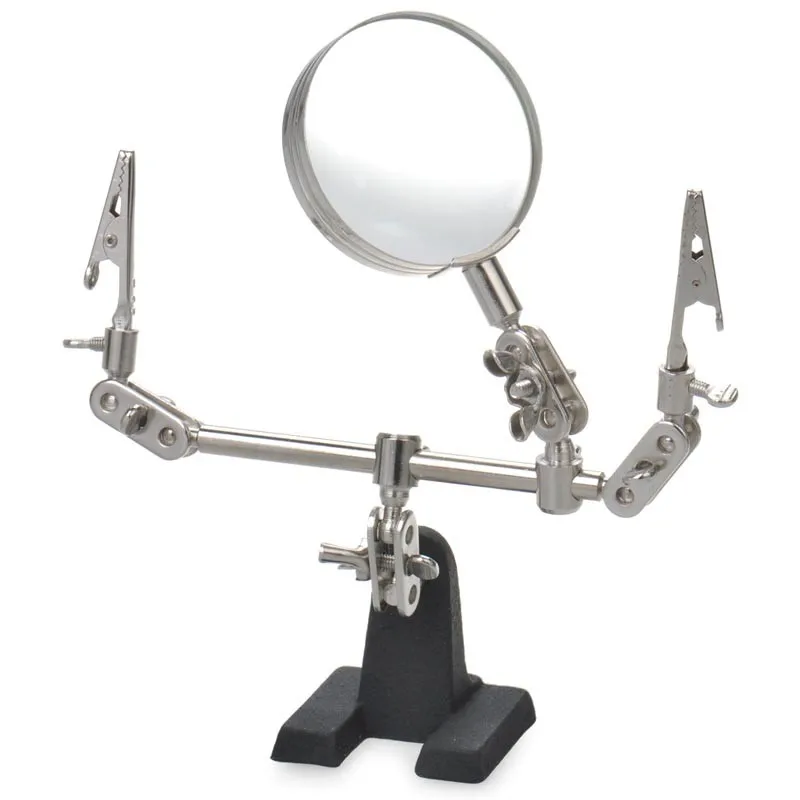 Фото Helping Third Hand Soldering Stand with 5X Magnifying Glass Helpful Repair Tool w/ Adjustable Holding Clamps Инструменты Helping Third Hand Soldering Stand with 5X Magnifying Glass Helpful Repair Tool w/ Adjustable Holding Clamps Инструменты