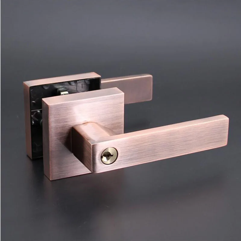 Защитный дверной замок с ключом безопасный сатиновые никелевые дверные ручки