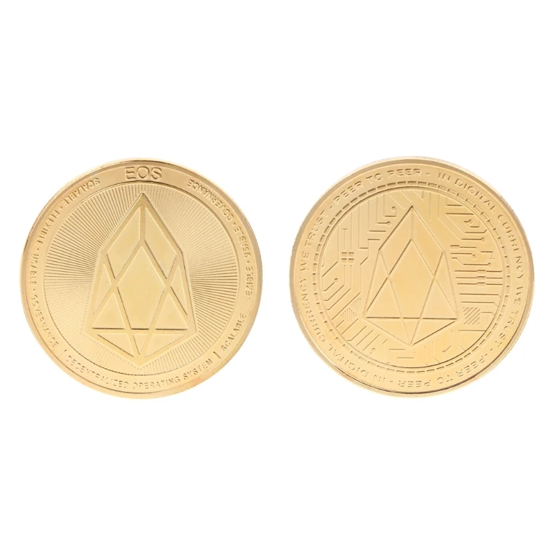 gold Памятная монета EOS цифровая валюта Серебро Золото коллекция искусство подарок сувенир - Цвет: gold
