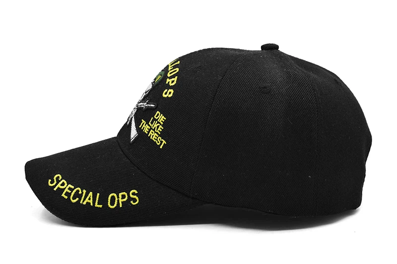 CLIMATE Bone Skull Baseball Cap Special OPS Forces Army Cap Cool Black Specialops Bone Gun Hats Baseball Caps Army Style Men