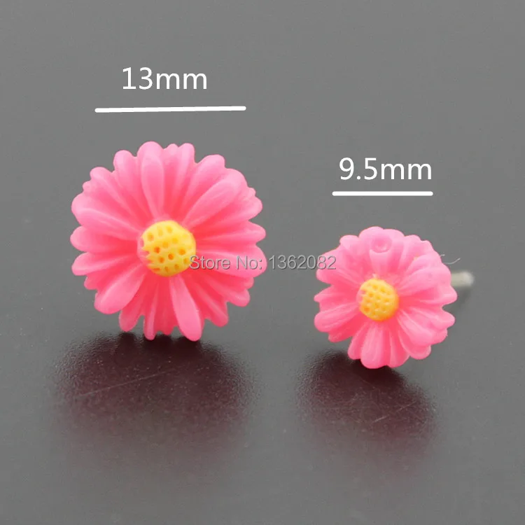 Случайные цвета! Серьги гвоздики неоновые женские 9 5/13 мм 6 пар|earrings gift|flower stud