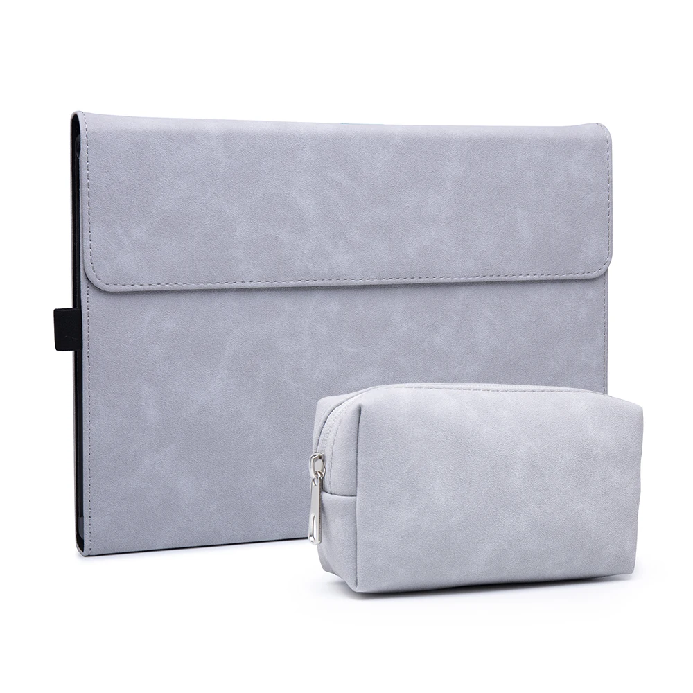 Matte Light Gray Bag Чехол для ноутбука из искусственной кожи для microsoft Surface Pro 6, чехол для планшета, подставка для планшета, держатель для Surface new Pro 4/Pro 5, чехол для ноутбука - Цвет: Matte Light Gray Bag